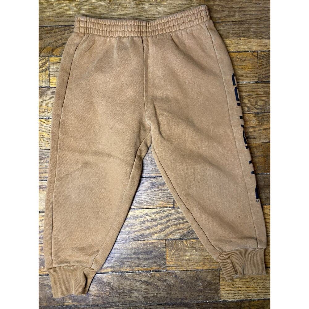 Carhartt Toddler 3T Brown Jogger Sweatpants Logo Leg Graphic Boys